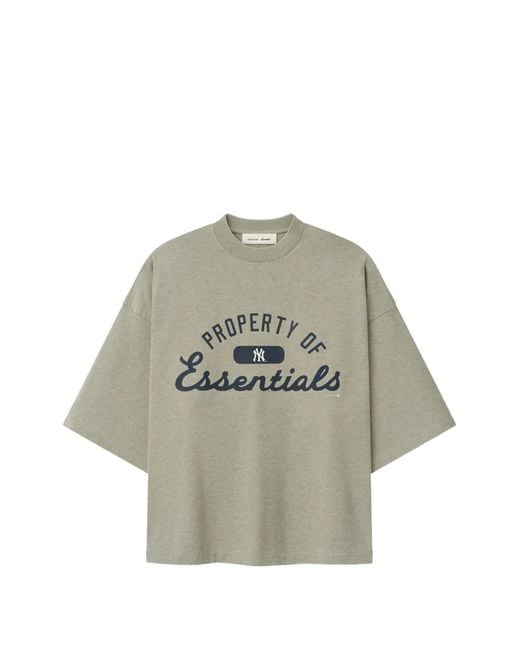 Fear Of God Gray X New York Yankees Merch T-Shirt for men