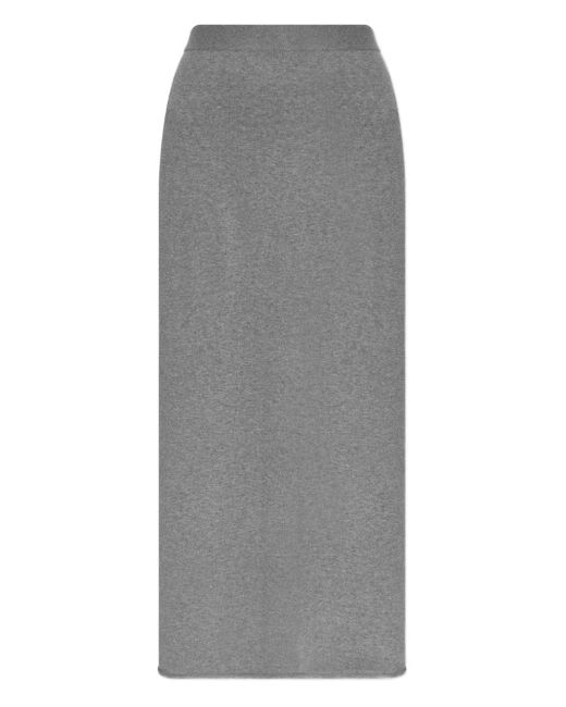 Lisa Yang The Charlotta Ribgebreide Maxi-Rok in het Gray