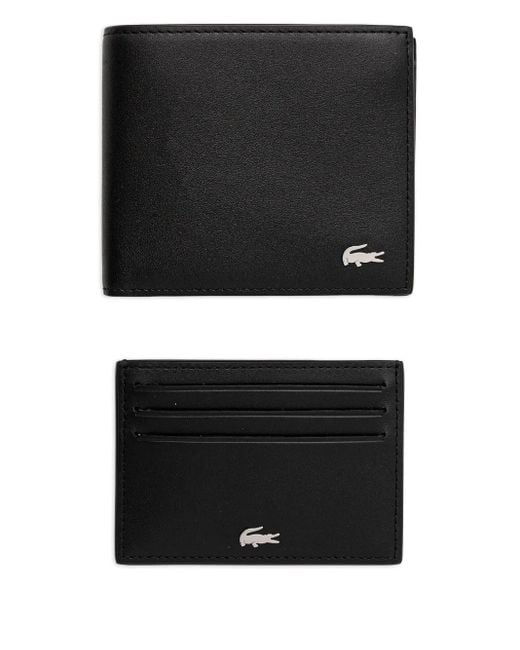 Lacoste Black Logo-Print Wallet for men