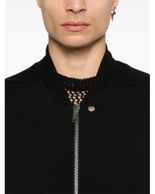 Rick Owens Black Jumbo Flight Bomber Jacket for men