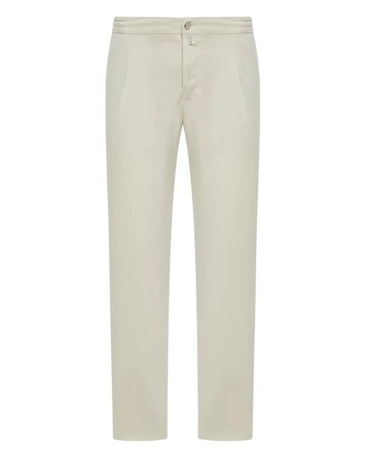 メンズ Kiton Tailored Straight-leg Trousers Gray