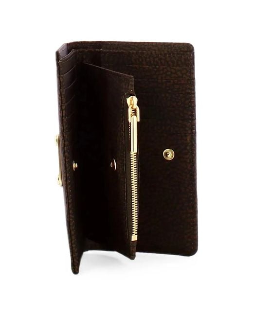 Borbonese Brown Logo-Plaque Wallet