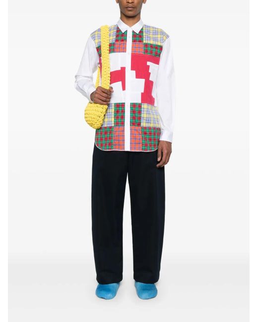 Comme des Garçons Red Patchwork Shirt for men