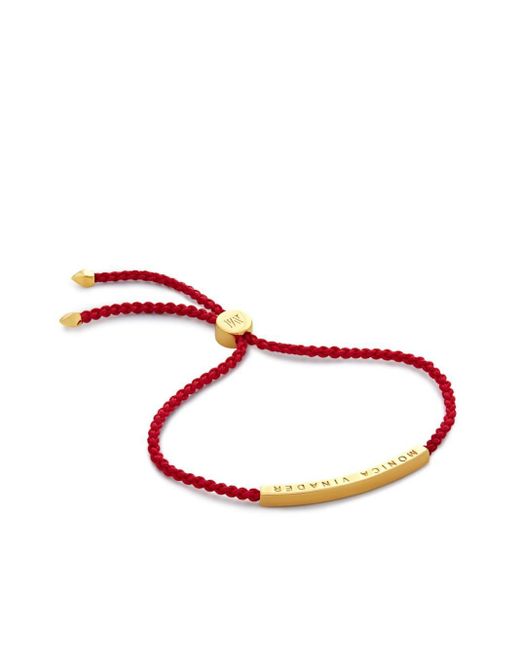 Monica Vinader Red Linear Mini Friendship Bracelet