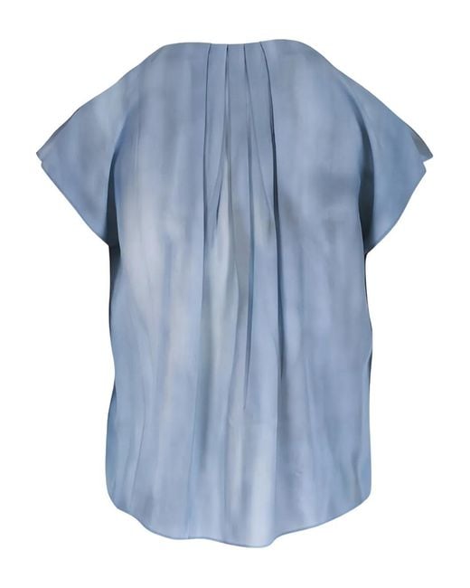 Vince Blue Pleated Blouse