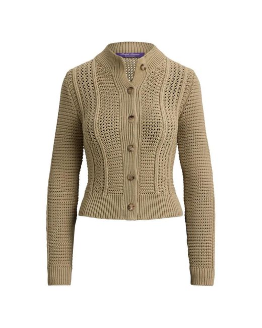 Ralph Lauren Natural Mock-Neck Cardigan