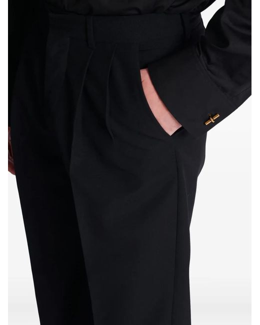 Balmain Black Wool Trousers for men
