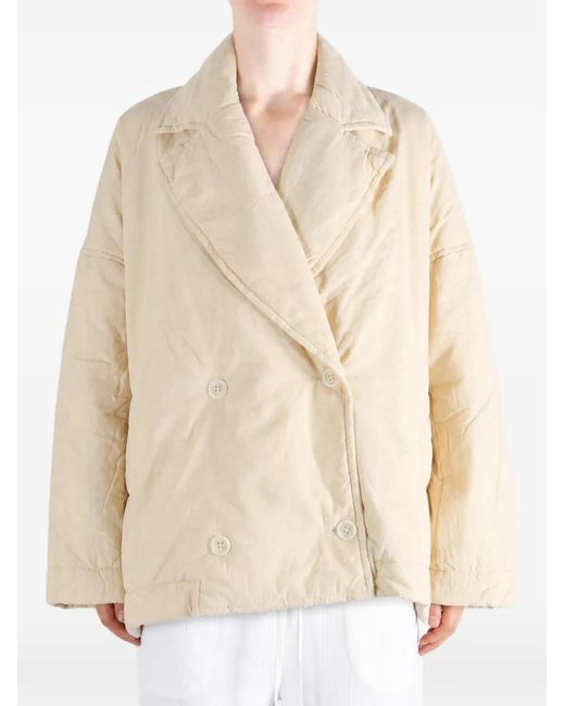 Casey Casey Natural Luna Double-Breasted Padded Jacket