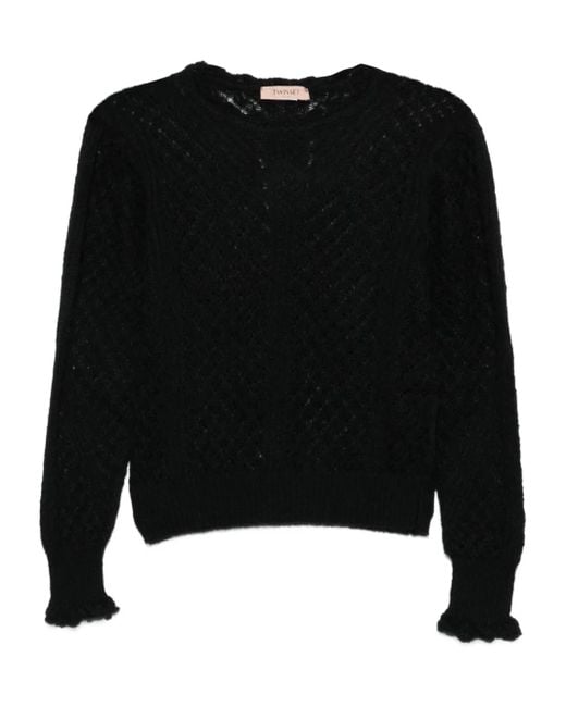 Twinset ラッフルカフス セーター Black