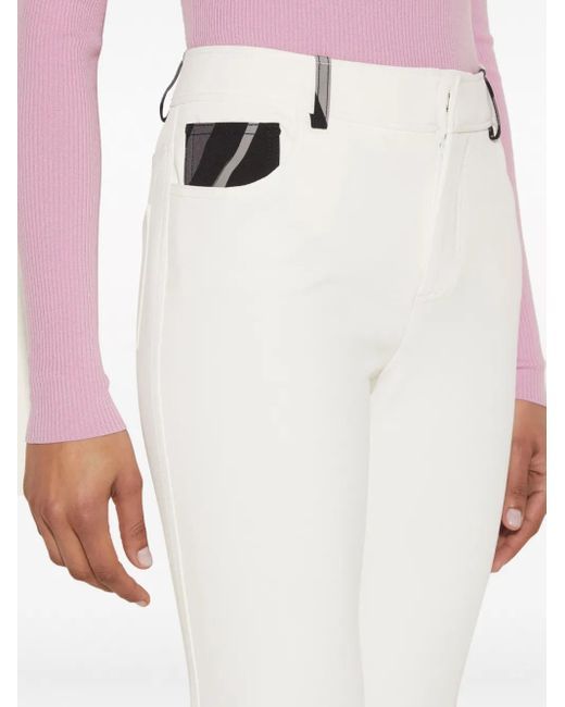 Emilio Pucci White Weite Hose Mit Print