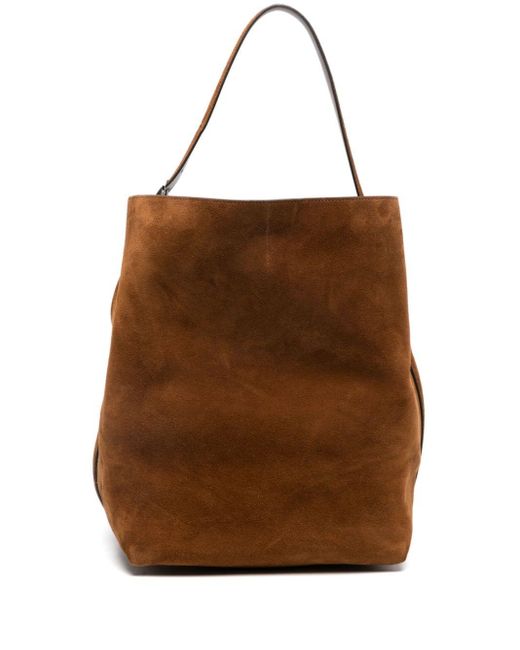 Totême  Brown Slouch-body Suede Bag