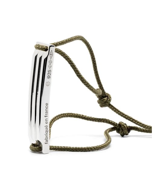 Le Gramme White Sterling 5G Gordon Braided Bracelet