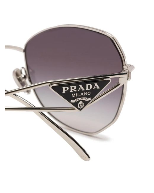 Prada Purple Gradient Oversized-Frame Sunglasses