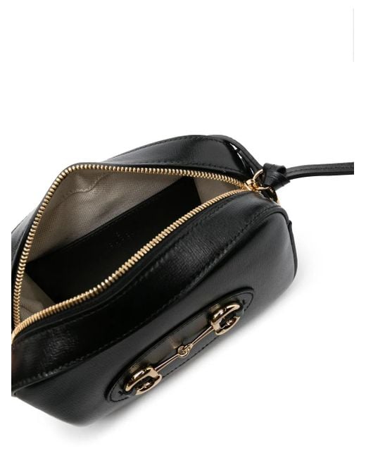 Gucci Black Small 1955 Horsebit Shoulder Bag