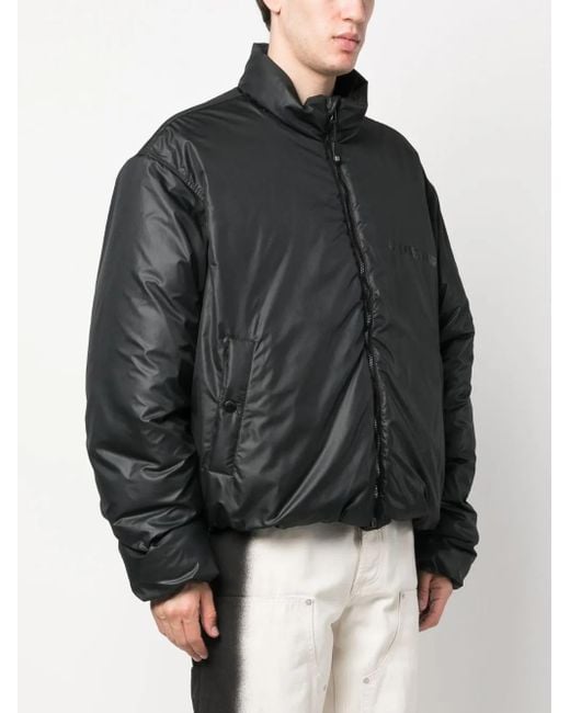 44 Label Group Black Logo-Print Bomber Jacket for men