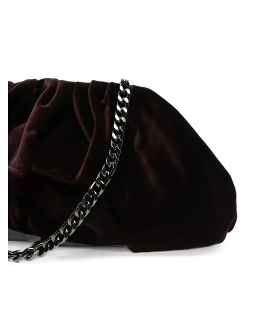 Antonelli Black Ruched Clutch Bag