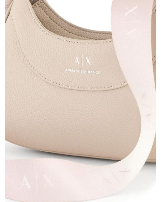 ARMANI EXCHANGE Natural Logo-Stamp Shoulder Bag
