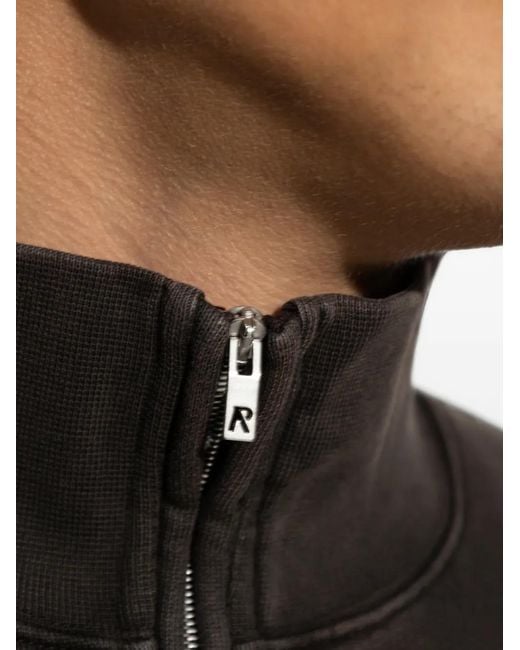 Represent Black Initial Quarter-Zip Sweatshirt for men
