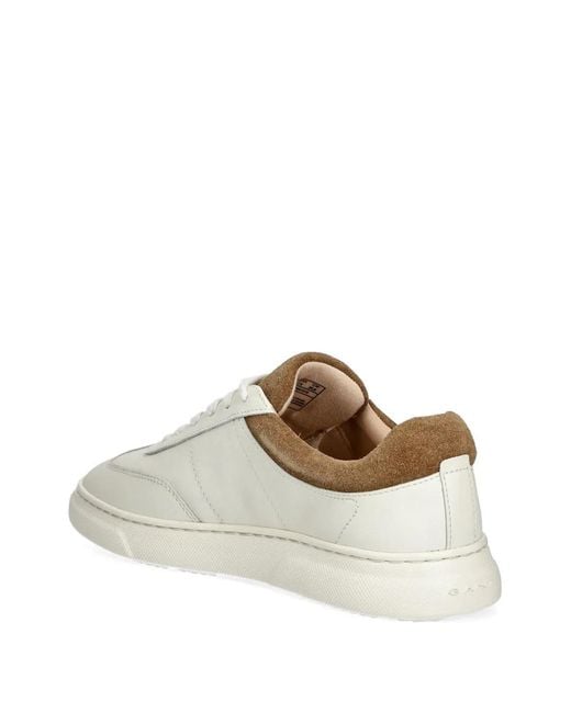 Gant White Suede-Trim Sneakers for men