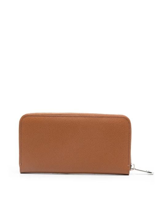 Doucal's Brown Leather Continental Wallet