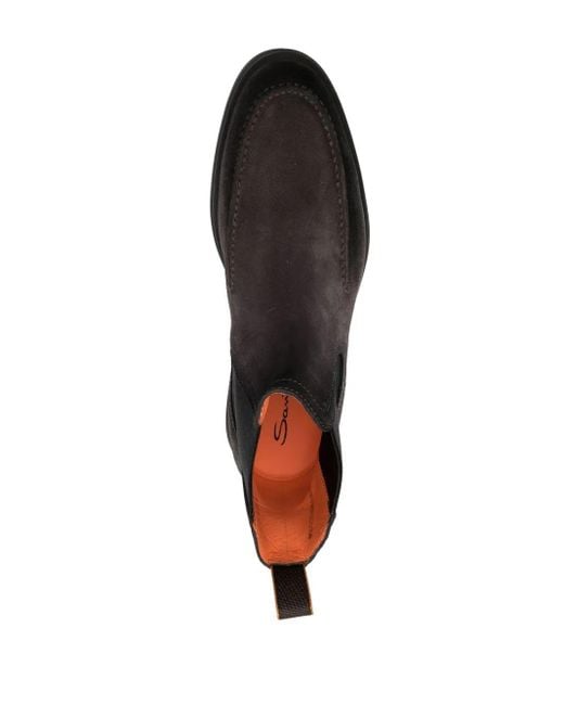Bottines En Daim Santoni pour homme en coloris Black