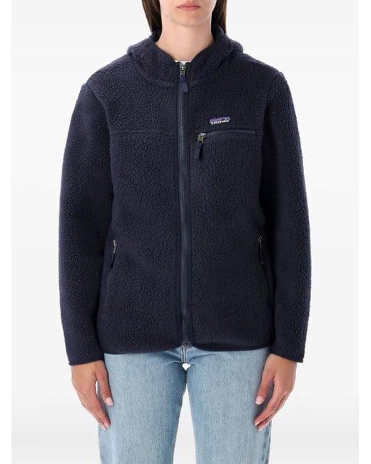 Patagonia Blue Hooded Fleece Jacket