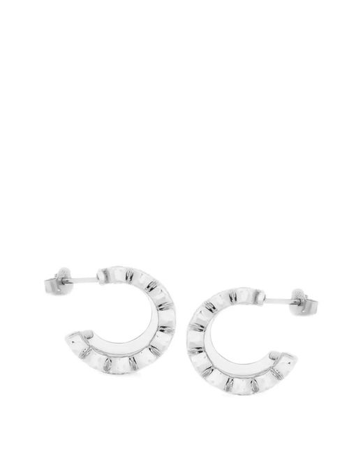 Yoj White Averto Mini Hoop Earrings