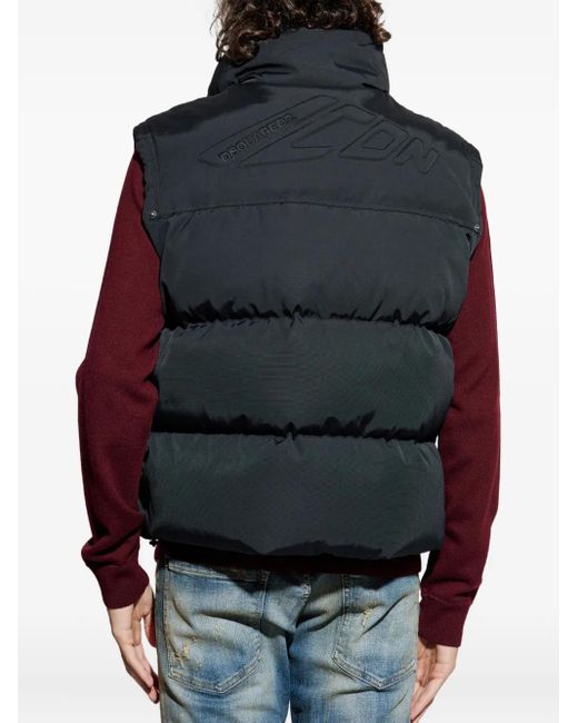 Chaleco acolchado con cierre de presión DSquared² de hombre de color Black
