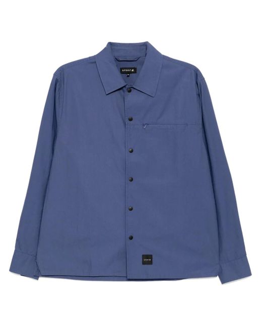 SPORT b. by agnès b. Blue Poplin Pocket Shirt for men