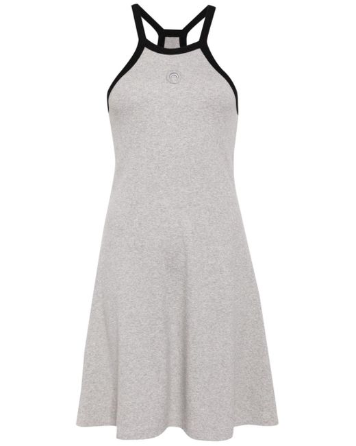 MARINE SERRE Mini-jurk Met Geborduurd Logo in het Gray