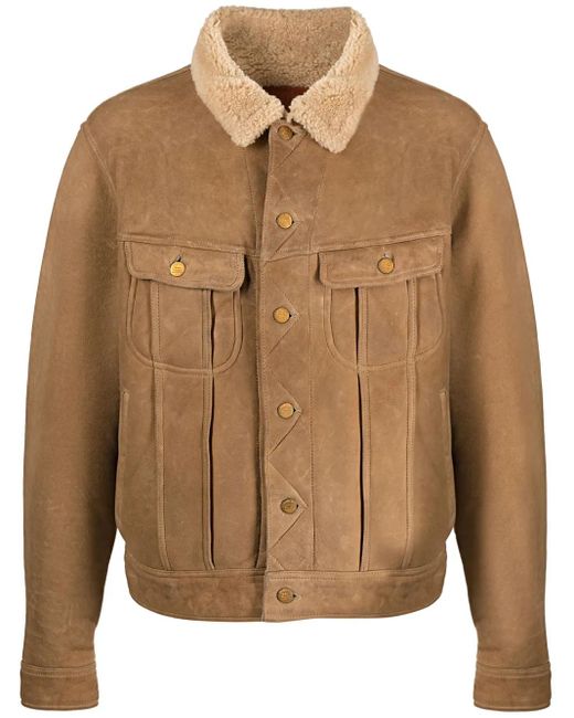 RRL Brown Roarke Shearling Jacket for men
