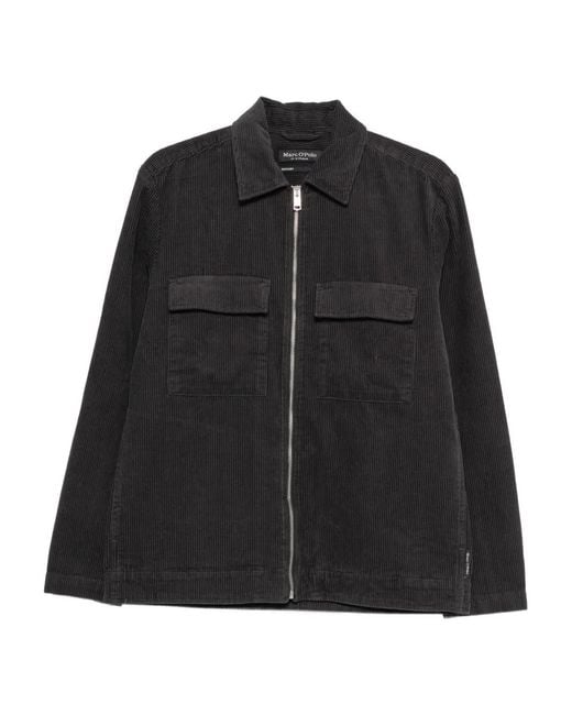 Marc O' Polo Black Surchemise Zippée À Poche Poitrine for men