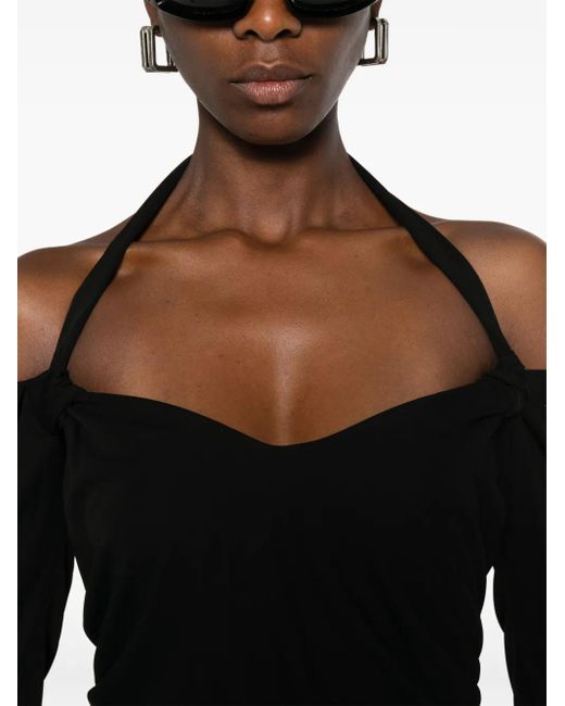 The Attico Black Halterneck Mini Dress