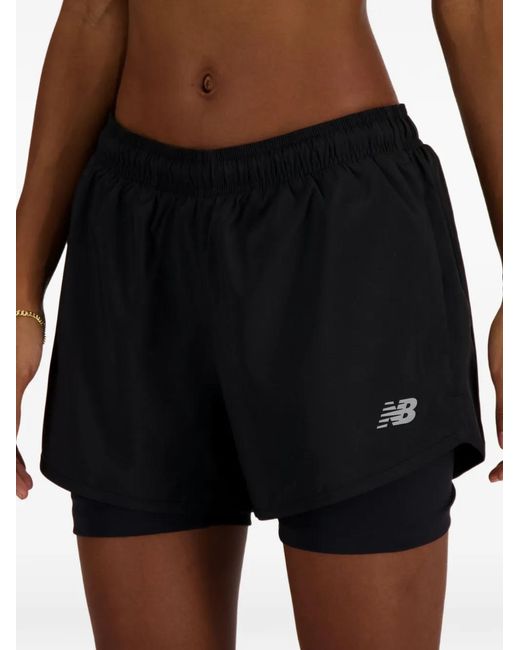 New Balance Black Sport Essential 2-In-1 3" Shorts