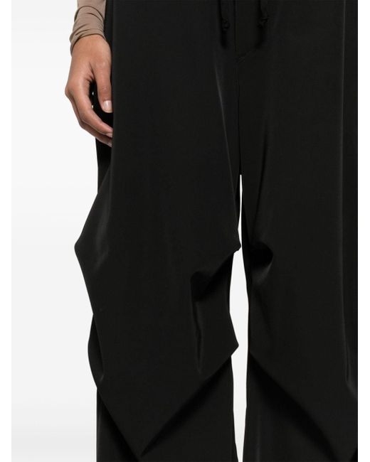 Pantalones anchos de talle alto MM6 by Maison Martin Margiela de color Black