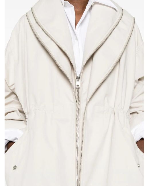 Abrigo Con Cremallera Y Capucha Givenchy de color White
