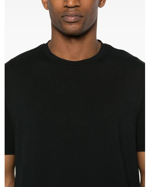 Fedeli Black Short-Sleeve Cotton T-Shirt for men