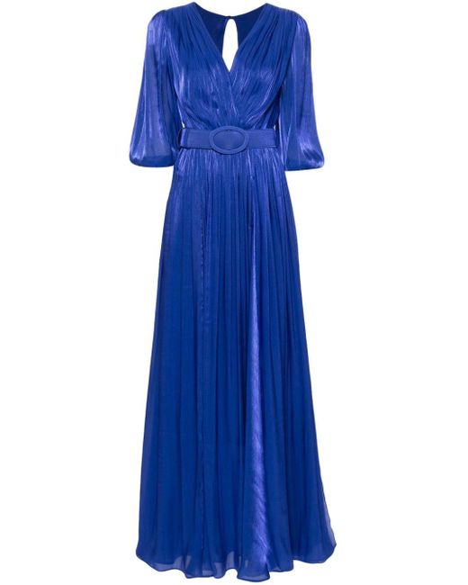 Costarellos Blue Brennie Georgette Dress