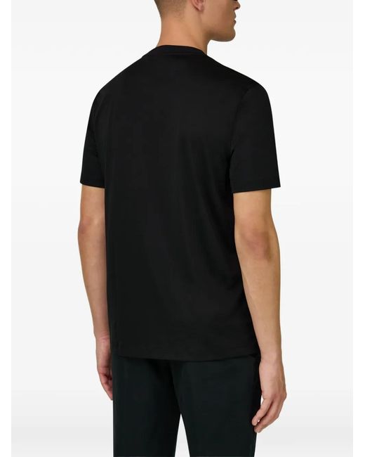 Boggi Black Silk Blend T-Shirt for men