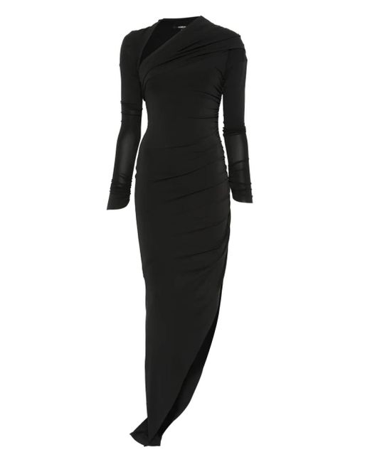 Amen Asymmetrisch Gedrapeerde Jurk in het Black
