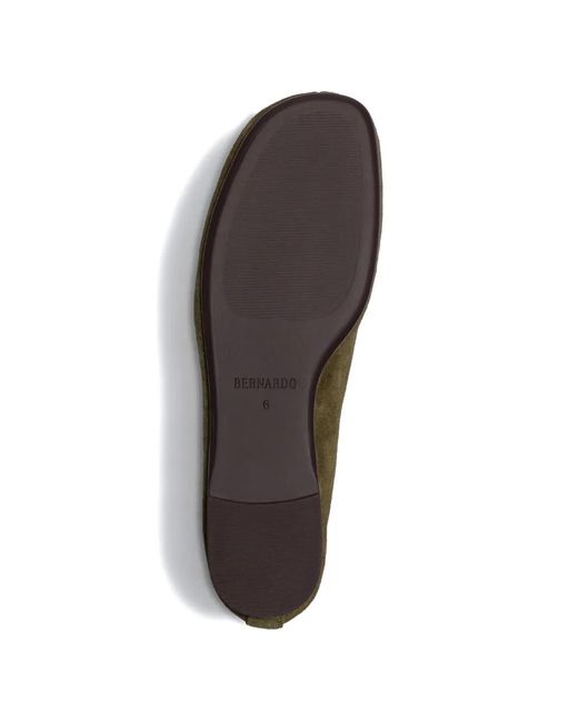 Bernardo Green Ballerinas Mit Eckiger Kappe