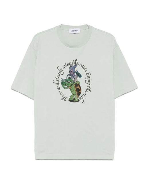 【AMBUSH】 SLOW&STEADY T-SHIRT Ambush Slow & Steady T-Shirt in Gray for Men | Lyst