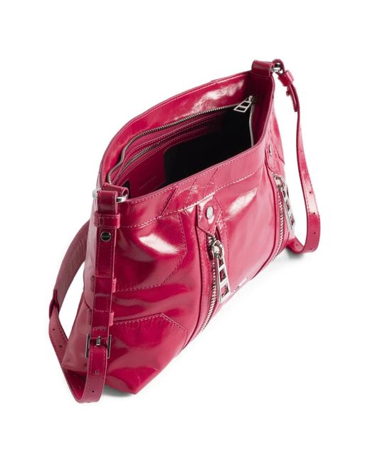 Zadig & Voltaire Purple Sunny Moody Patent Shoulder Bag