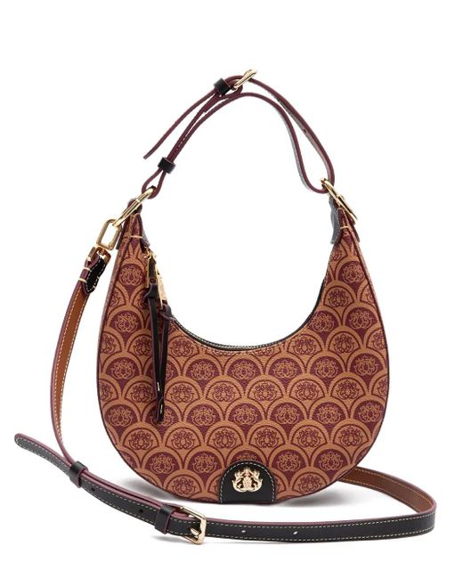 Isla Brown Monogram Shoulder Bag