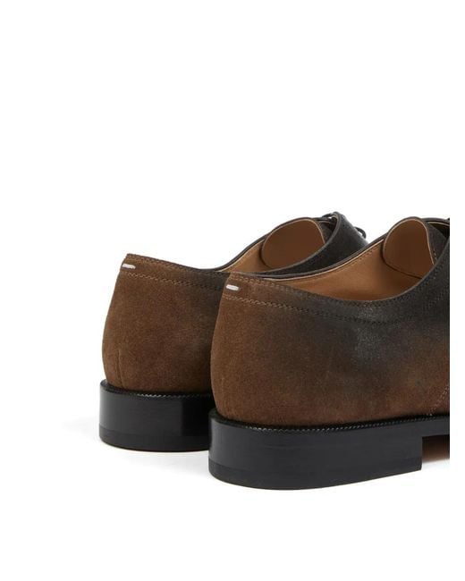 Maison Margiela Brown Leather Derby Shoes for men