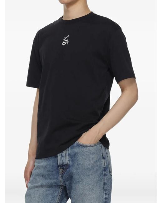 Samsøe & Samsøe Blue Floral-Print T-Shirt for men