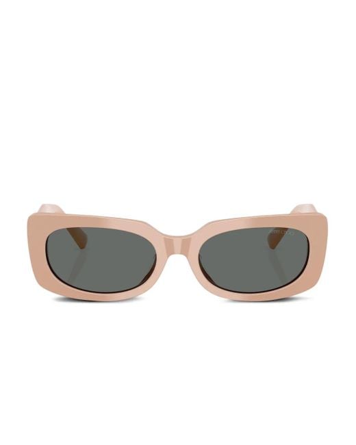 Jimmy Choo Gray Square-Frame Sunglasses