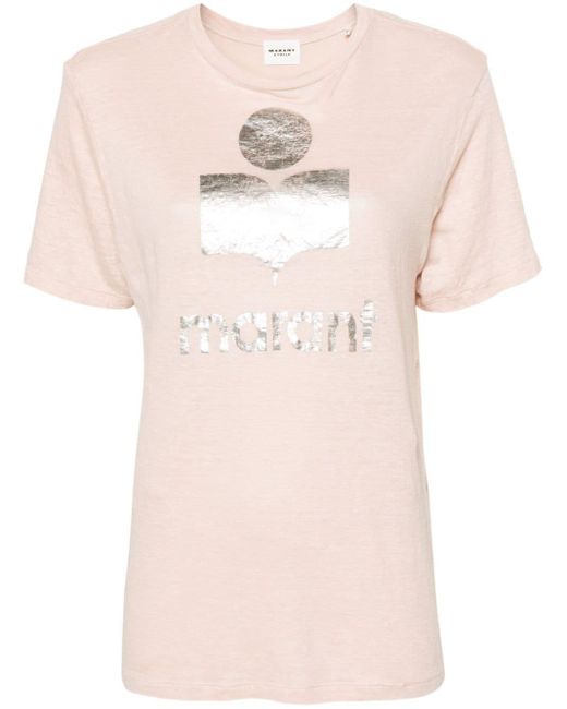 Isabel Marant Natural Zewel Linen T-Shirt