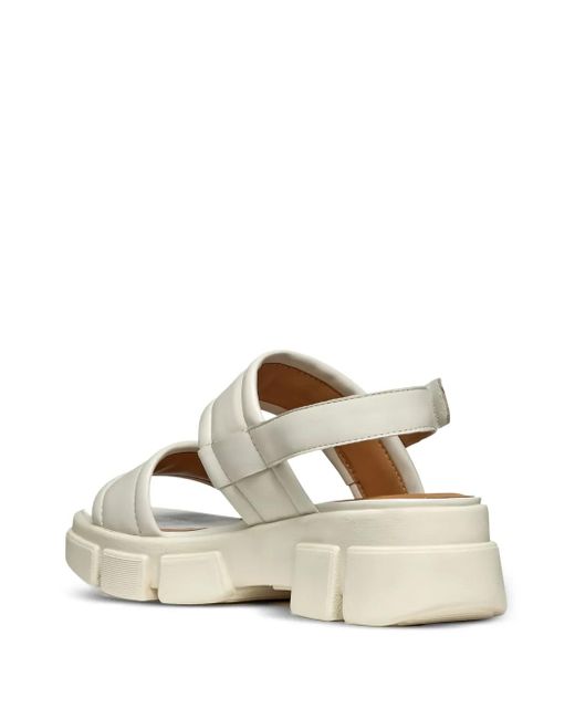 Geox White Lisbona Double-Strap Sandals