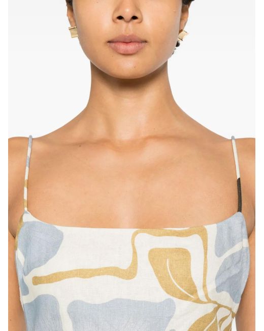 Sir White Lola Square-Neck Mini Dress